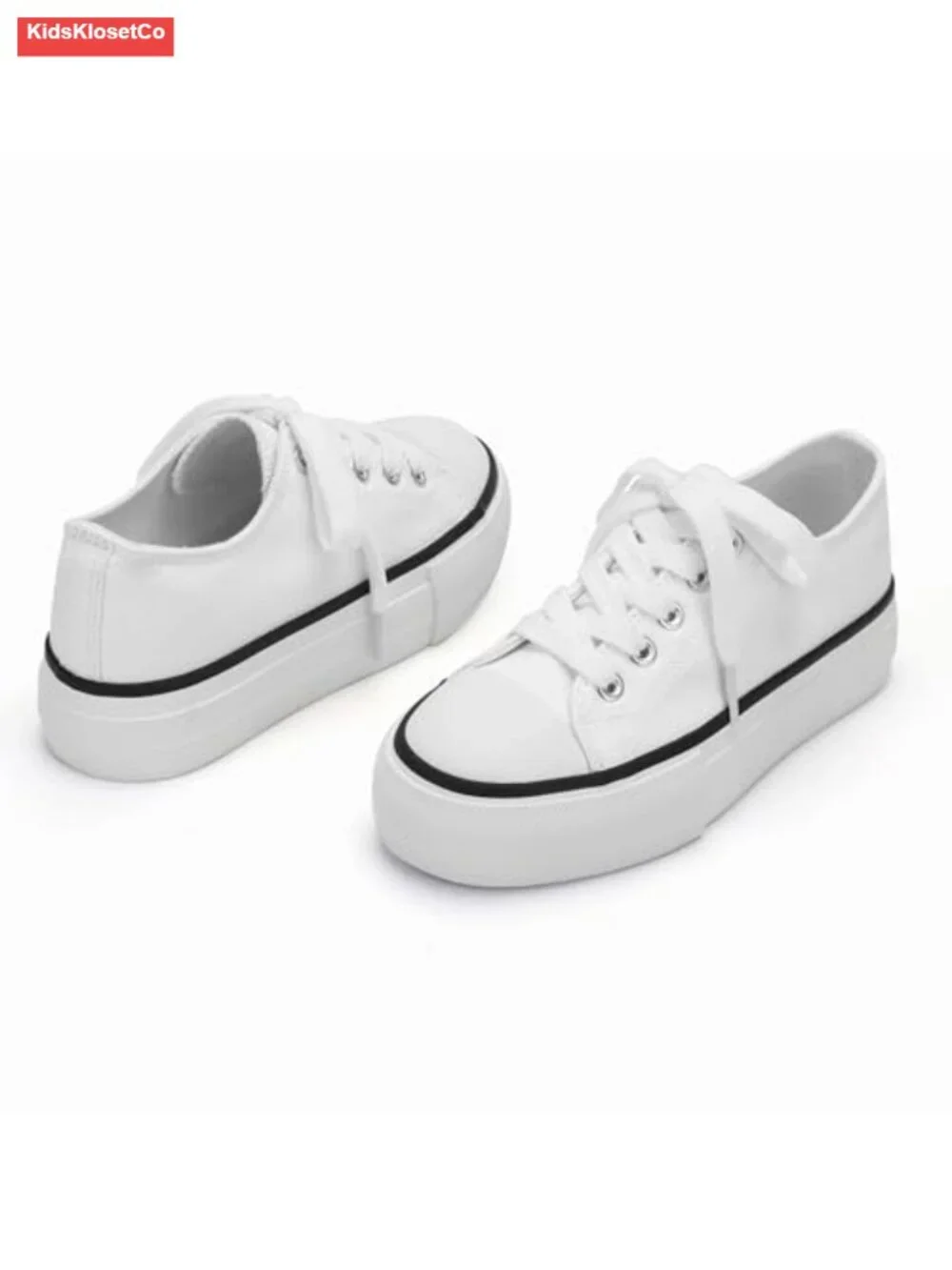 Canvas Platform Sneakers Lace-up Low Top & High Top Non-Slip